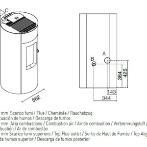 Stufa a pellet Eva Calor Trinity 10.5 Kw Bianco - 901691000 - immagine 8