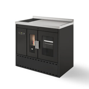 Termocucina a pellet Eva Calor Isotta 21 Kw nero goffrato - 901693400