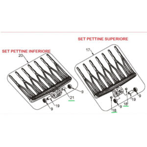 Set pettine inferiore per abbacchiatore OLIVANCE - 100.OP07K - immagine 4