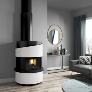 Stufa a pellet Eva Calor Dante bianco/nero - immagine 3