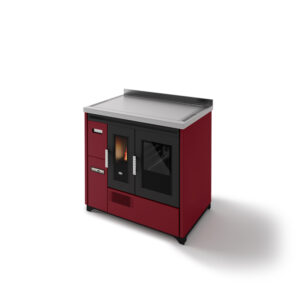 Stufa a Pellet Eva Calor Enrica 9 kw Rosso con forno - 901669500