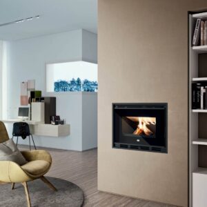 Inserto a legna Eva Calor Lino 12,5 Kw Nero – 9016079500