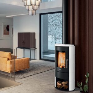 Stufa a legna Eva Calor Marica 8,0 Kw Bianco/Rosso – 9016046200