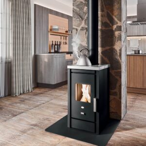 Stufa a legna con forno Eva Calor Sandra 6,0 Kw Nero – 9016053200